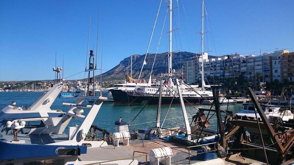 Denia vue du port