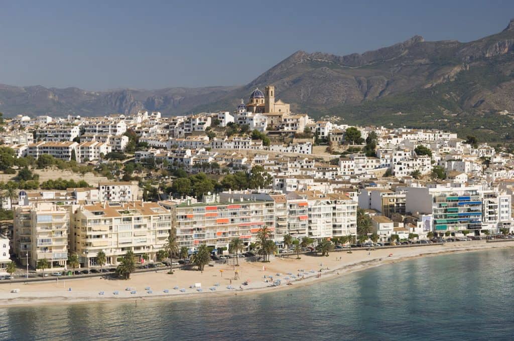 Vue d'Altea sur la colline.